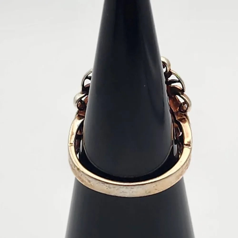 J&T Silver Tone & Red Agate Ring (6)